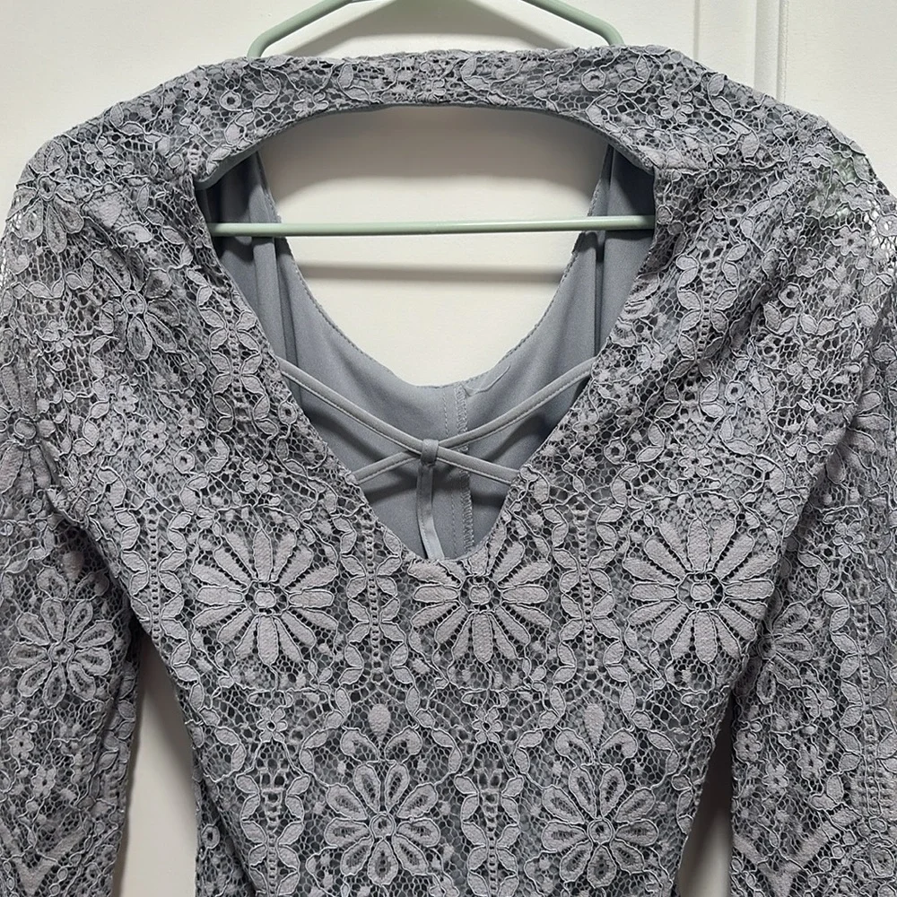 Altar’d State Lace Mini Dress 3/4 Sleeve Size Small - Picture 8 of 10